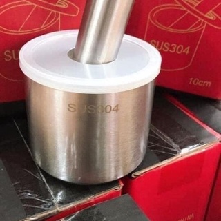 Cối chày inox 304 đường kính 10cm- Cối chày giã cua inox