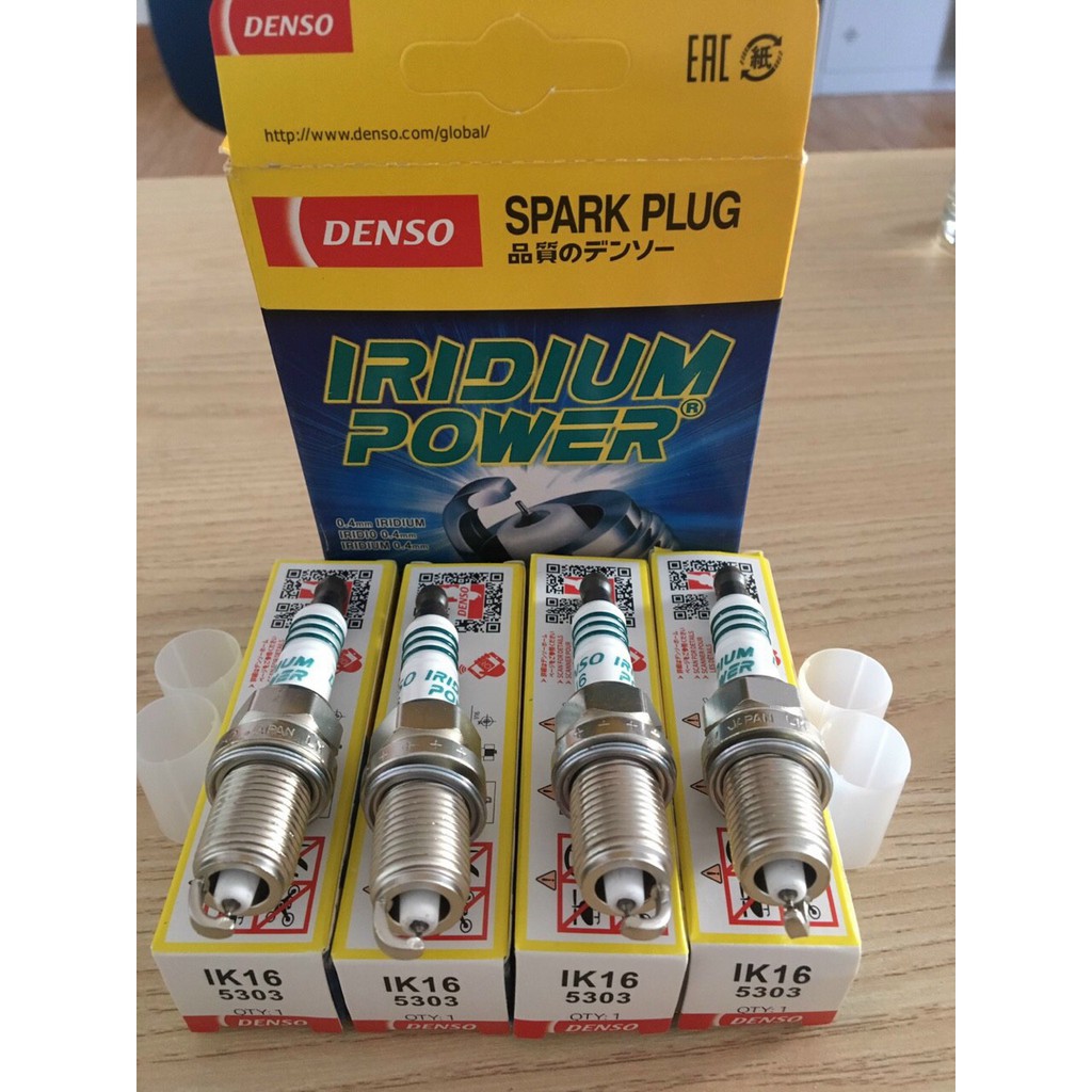 Bộ 4 Bugi Ô TÔ Denso Iridium Power IK16 Vios Altis Yaris camry Accent Cerato Elantra honda