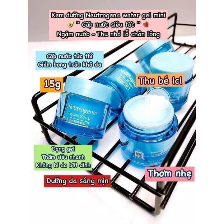 Kem Dưỡng Ẩm Neutrogena Hydro Boost Aqua Gel 15g chính hãng dành cho da dầu da hỗn hợp