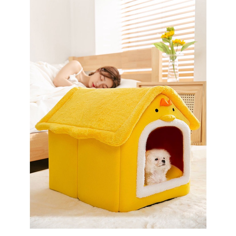 nhà ngủ gà vàng / thỏ xám cho chó mèo