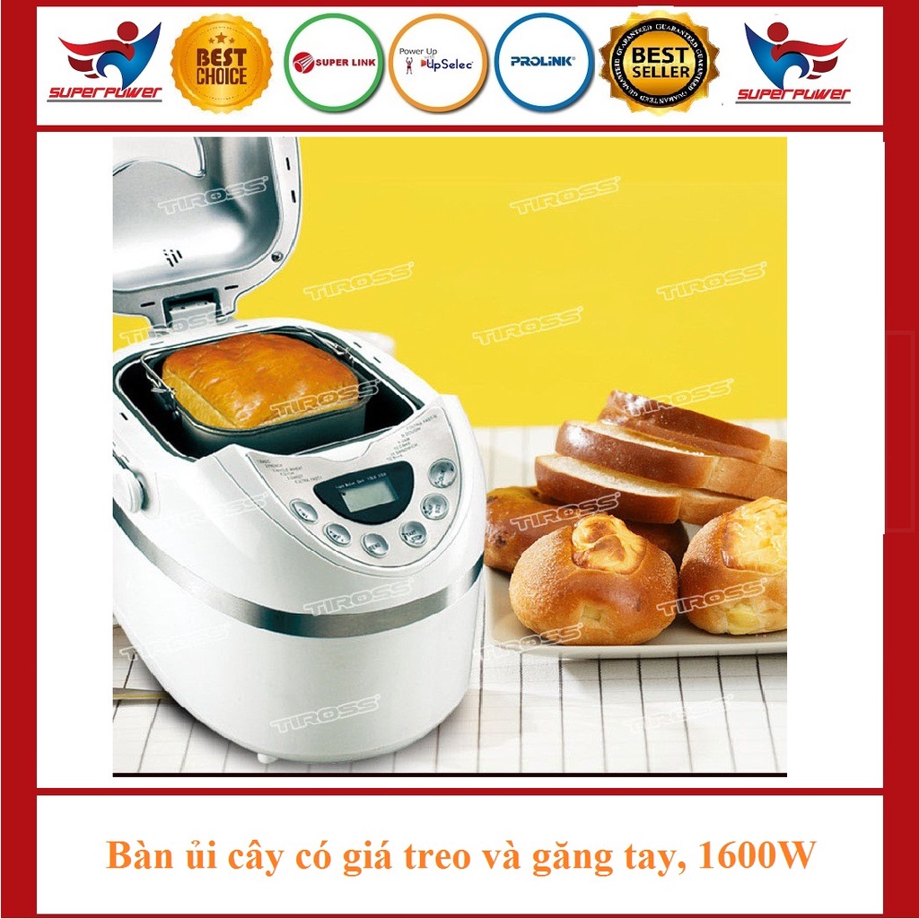 [Mã 254ELSALE giảm 7% đơn 300K] Máy làm bánh mỳ 12 chức năng 600w Tiross TS820