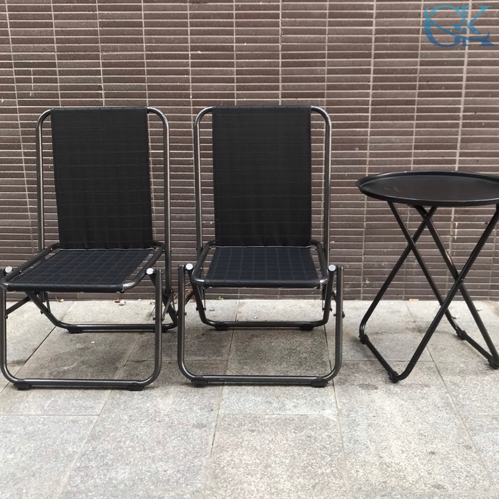 Bộ 4 ghế 1 Bàn sắt đen, lưng thấp 75cm, không trày sơn theo thời gian, sử dung trong quán cafe trà sữa