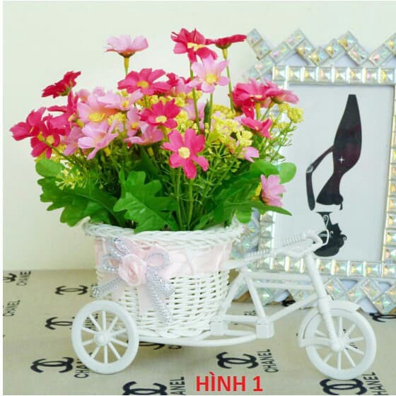 GIỎ HOA ĐỂ BÀN GẮN XE ĐẠP TRANG TRÍ NỘI THẤT