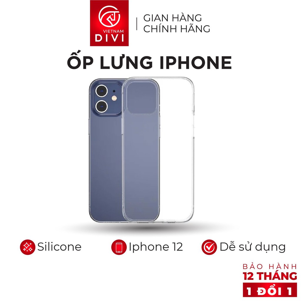 Ốp Lưng iPhone Chuyên Dụng Cho iPhone 12 DIVI P6586 Chất Liệu Vỏ Mềm Thẩm Thấu Bức Xạ Cao Siêu Bền Đẹp