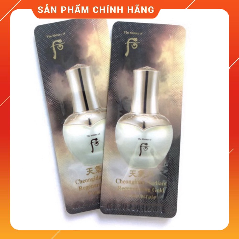 Tinh chất vàng sâm núi whoo siêu phục hồi lão hóa dưỡng trắng và trẻ hóa làn da whoo hwa huyn radiant gold 1ml