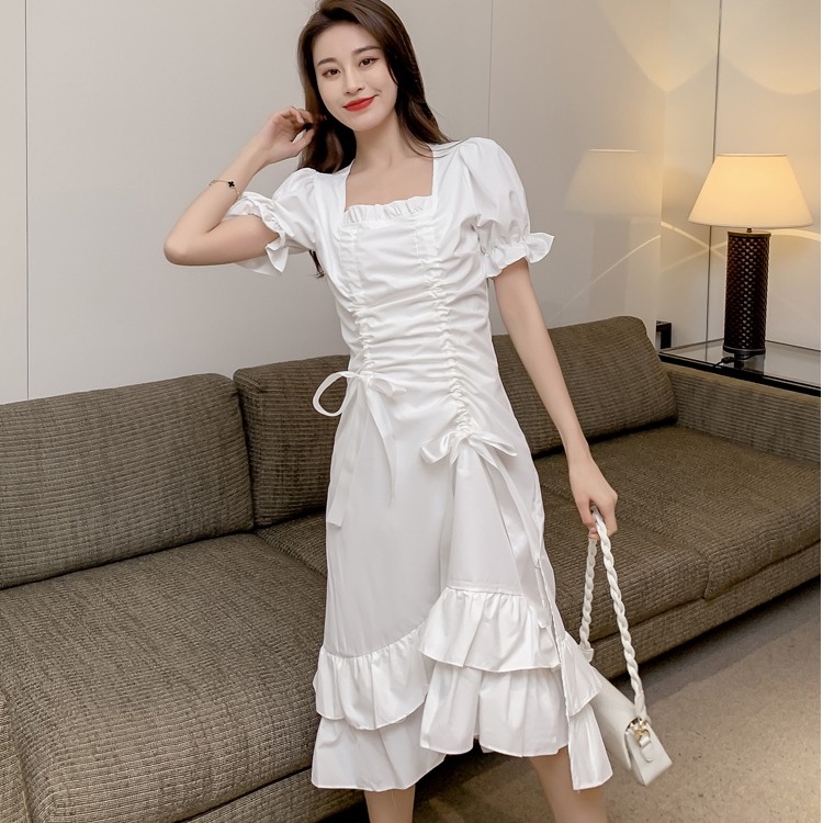 Đầm Lửng Thời Trang Mùa Hè Hàn Quốc Dành Cho Nữ
