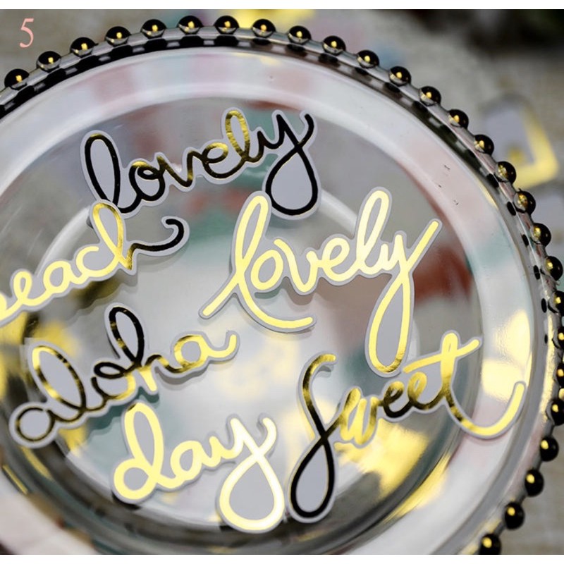 Sticker trang trí đồ handmade  TẶNG 1 CUỘN BĂNG DÍNH XỐP