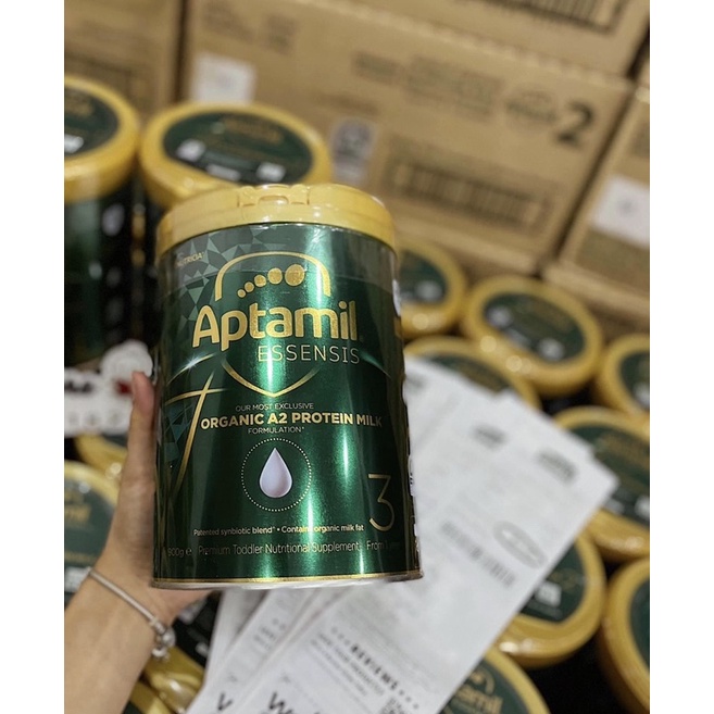 Sữa Aptamil Essensis Số 3, 2,1 Dòng Sữa Hữu Cơ Organic Tăng Đề Kháng Hộp 900G Nhập Khẩu Nội Địa Úc Hàng Bay Air
