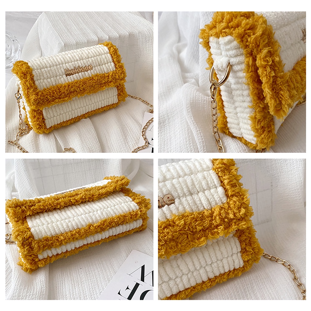 [Có video hướng dẫn] Túi handmade tự đan, túi len đeo chéo Meidone thời trang Hàn Quốc - Bộ phụ kiện đầy đủ LX106