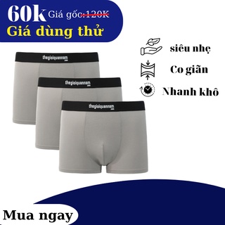 Quần sịp nam thun lạnh hàng cao cấp, quần lót nam boxer kháng khuẩn co giãn thoải mái cạp to mềm mại