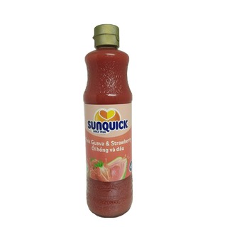 Sunquick - Nước Ép Hỗn Hợp Ổi Dâu 700ml - Date T4/2022