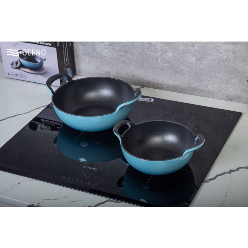 Chảo gang OCENO sâu lòng sz 20cm, 25cm