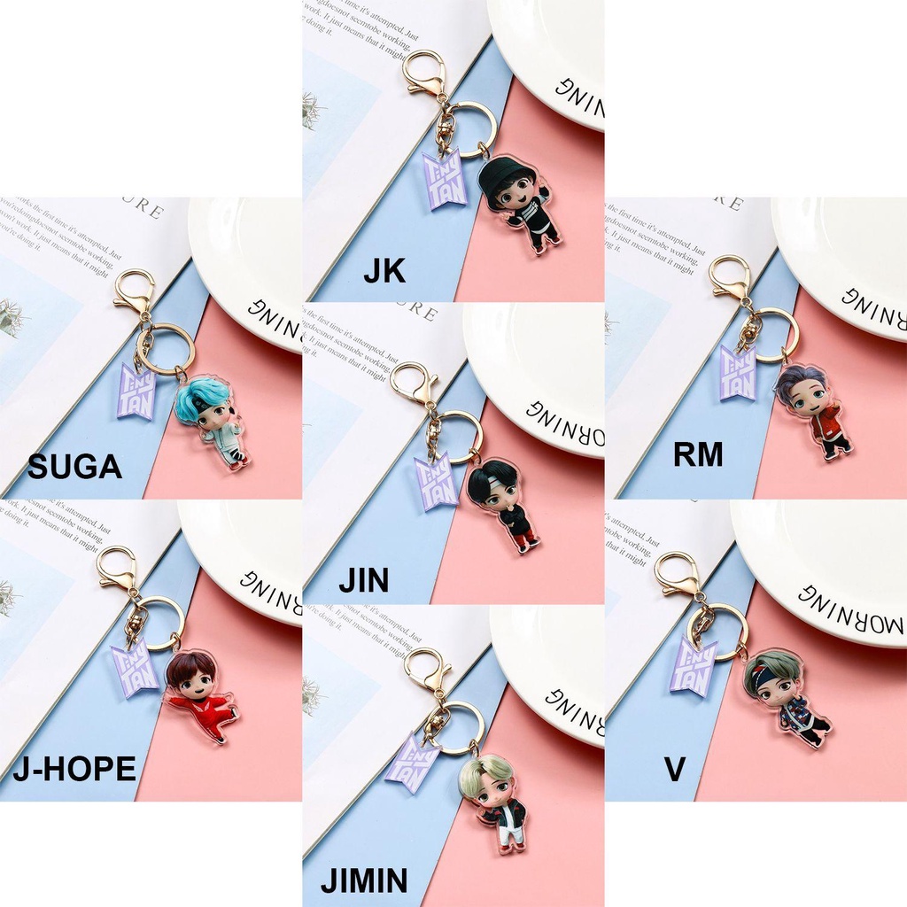MIHAN1 Cute BTS Bag Accessories Acrylic Peripheral Pendant Lovely Charm Jewelry New style Tiny TAN Cartoons Keychain