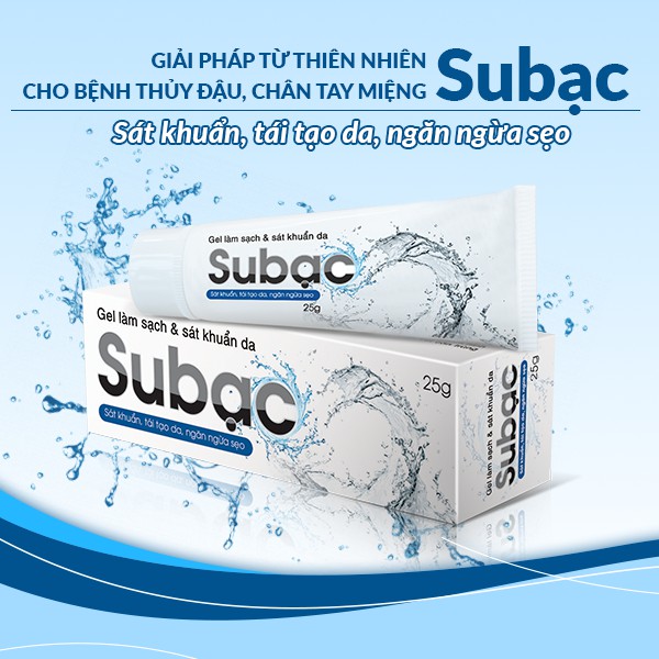 [CHÍNH HÃNG] Gel Subạc giúp làm sạch, sát khuẩn, tái tạo da, ngăn ngừa sẹo