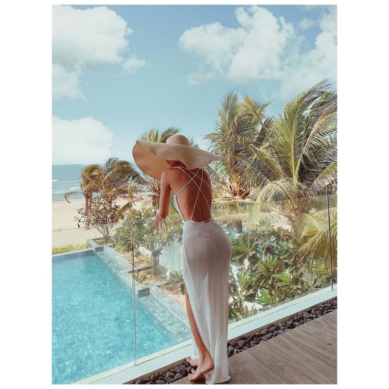 Lakie_bikini: Đầm Lưới Bikini Cover Up Áo Choàng Đi Biển