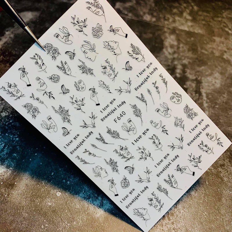 Hình dán trang trí móng tay. stichs trang trí móng. stichs nail