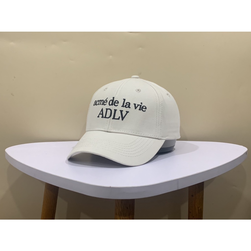 Nón kết Mũ lưỡi trai ADLV be logo đen thêu tinh tế dành cho mọi lứa tuổi Free size