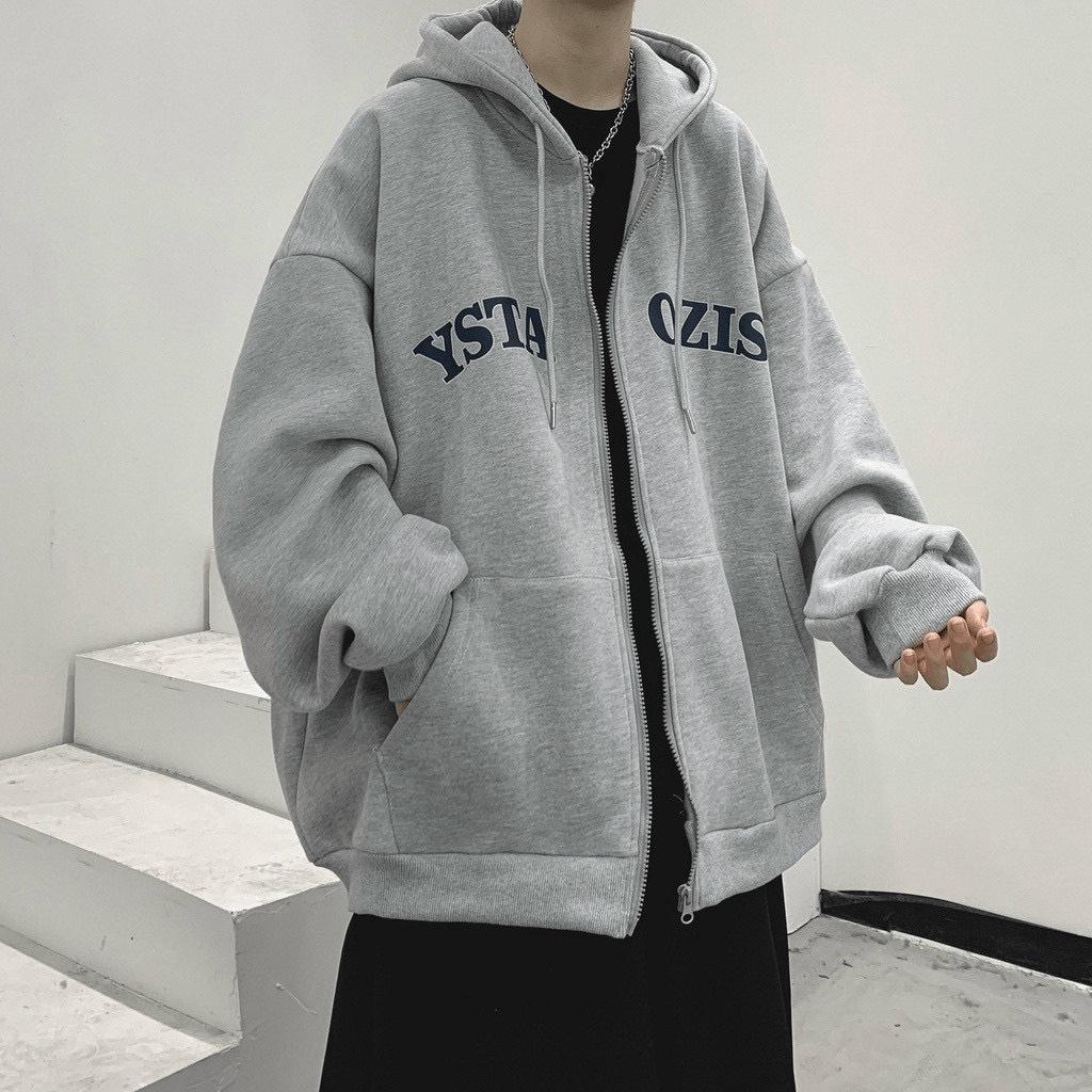 (HCM) Áo khoác nỉ dây kéo form to y hình siêu hot thời trang Hàn Quốc - Phong Cách Hip Hop KOKO MI FASHION