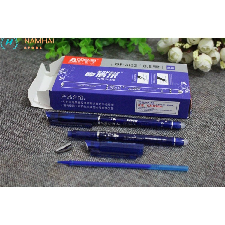 Bút Viết Bay Màu Bằng Nhiệt AODEMEI Ngòi 0.50mm Hộp và Ngòi - NAMHAISTORE