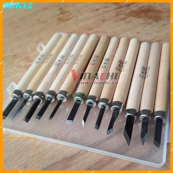 Bộ Đục Chạm Khắc Mini 12 Món Cao Cấp - Bộ Đục Điêu Khắc Gỗ