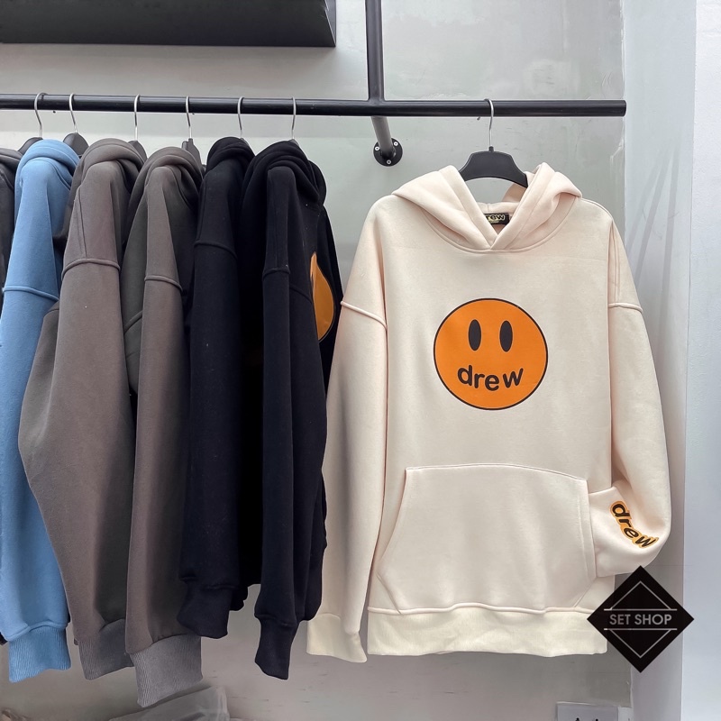 Áo hoodie DREW mặt cười nỉ bông dày ấm áp | BigBuy360 - bigbuy360.vn