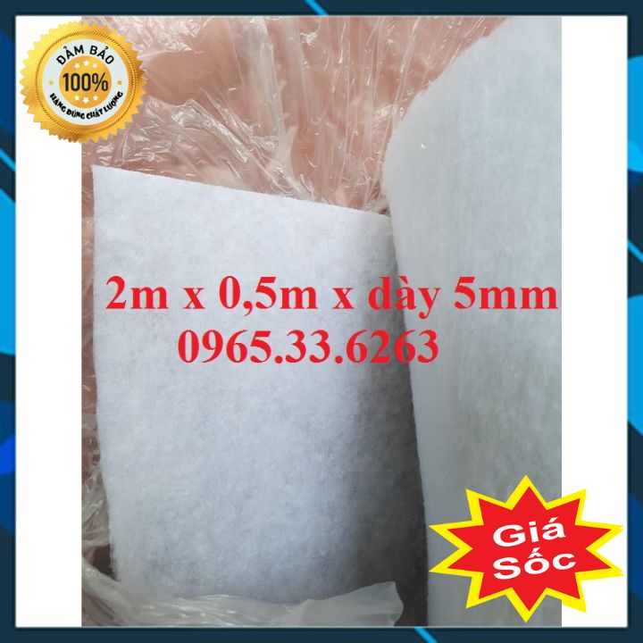 1 mét vuông bông lọc nước bể cá, bông lọc bụi dày 5mm.