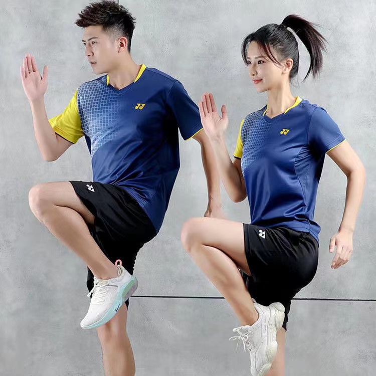 Áo Thun Cầu Lông Tay Ngắn Cổ Tròn Chất Vải Khô Thoáng Nhanh Thời Trang Cho Nam Và Nữ