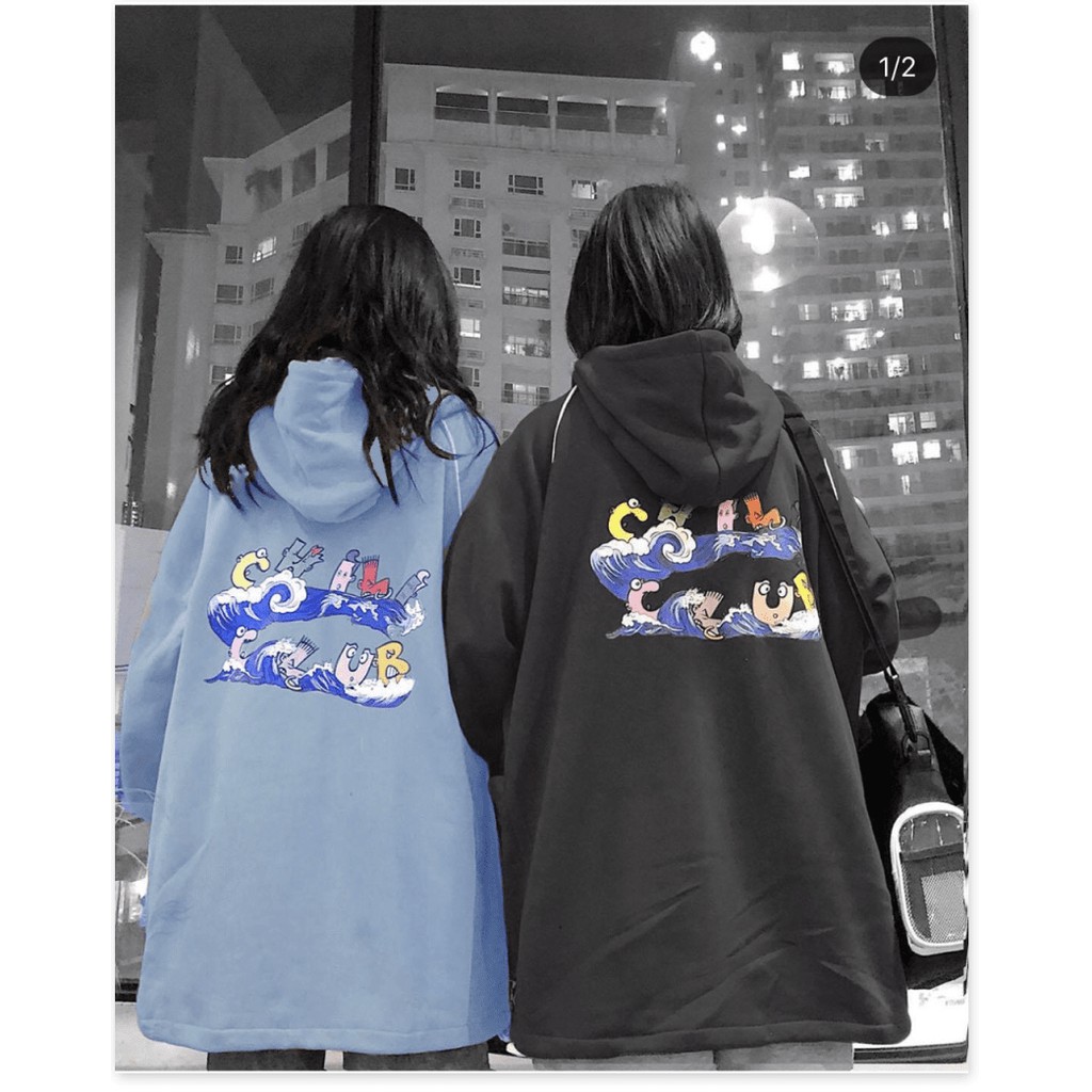 [FREESHIP] Áo khoác hoodie nĩ nam nữ form rộng có dây kéo cili club Shop lv | BigBuy360 - bigbuy360.vn