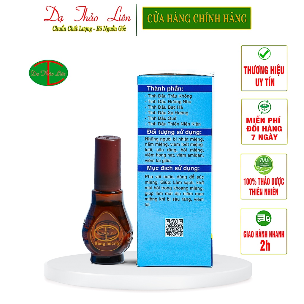 Tinh Dầu Răng Miệng Dạ Thảo Liên 100% Thảo Dược Thiên Nhiên 20ml | Da Thao Lien Oral Essential Oil 100% natural 20ml