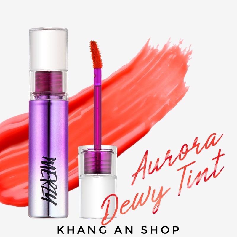 Son tint bóng siêu lì, căng mọng môi Merzy Aurora Dewy Tint