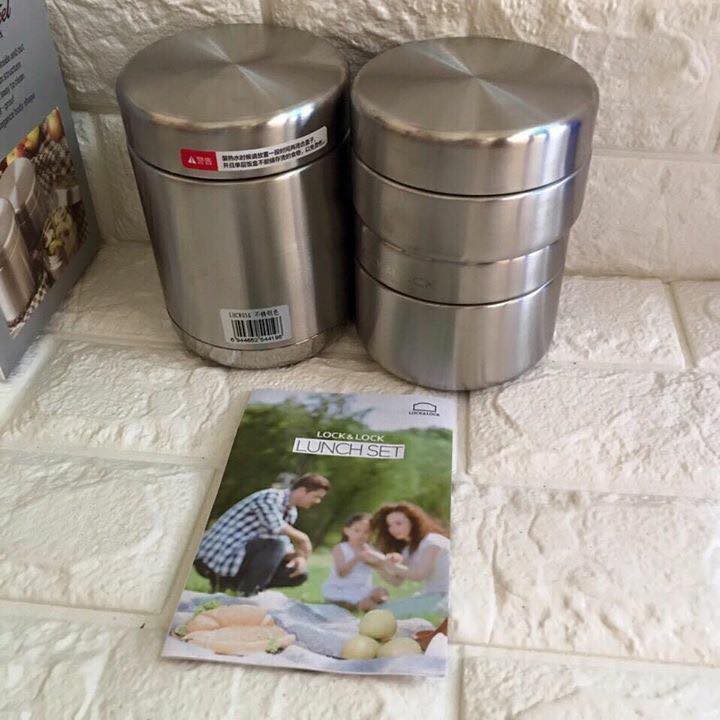 Hộp cơm giữ nhiệt inox 304 kèm đũa và túi giữ nhiệt Lock&Lock LHC8015-8016 | BigBuy360 - bigbuy360.vn