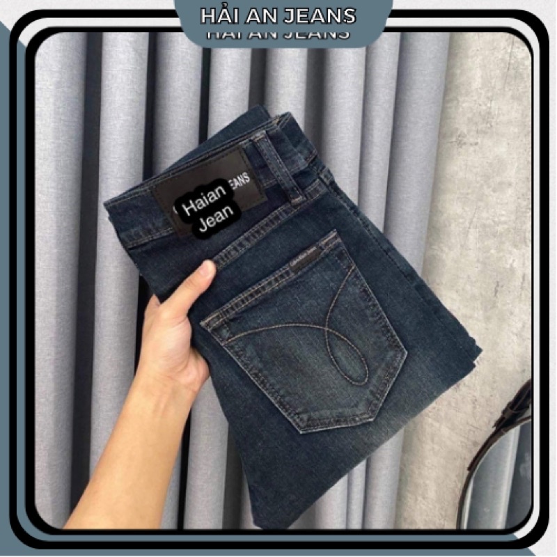 Quần jean nam đen xám - co giản nhẹ -ống đứng