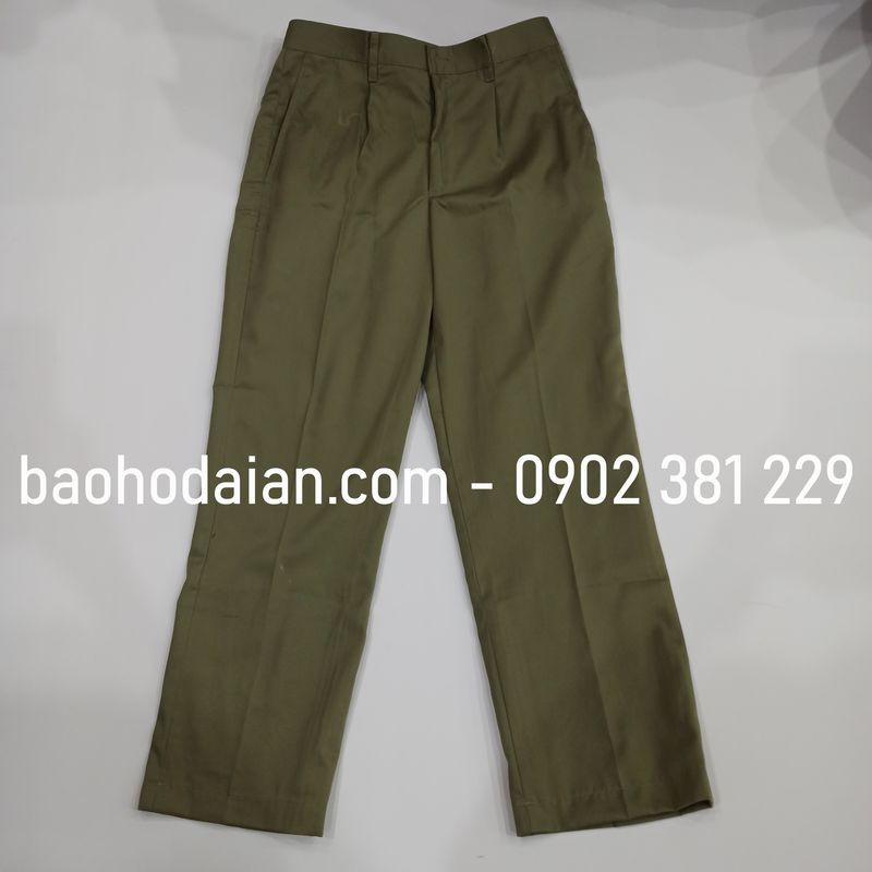 Quần áo bảo vệ dân phố màu cỏ úa kèm logo