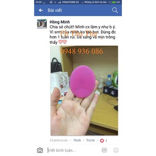 (bill + review) MIẾNG RỬA MẶT - MASSAGE DA MẶT SILICON EBELIN