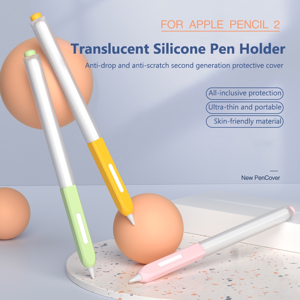 Vỏ Bảo Vệ Bút Cảm Ứng Chống Trượt / Trầy Xước Mềm Mại Cho Apple Pencil 2 Stylus