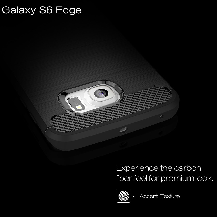 Samsung S6/S6 Edge Carbon fiber soft shell Phone case