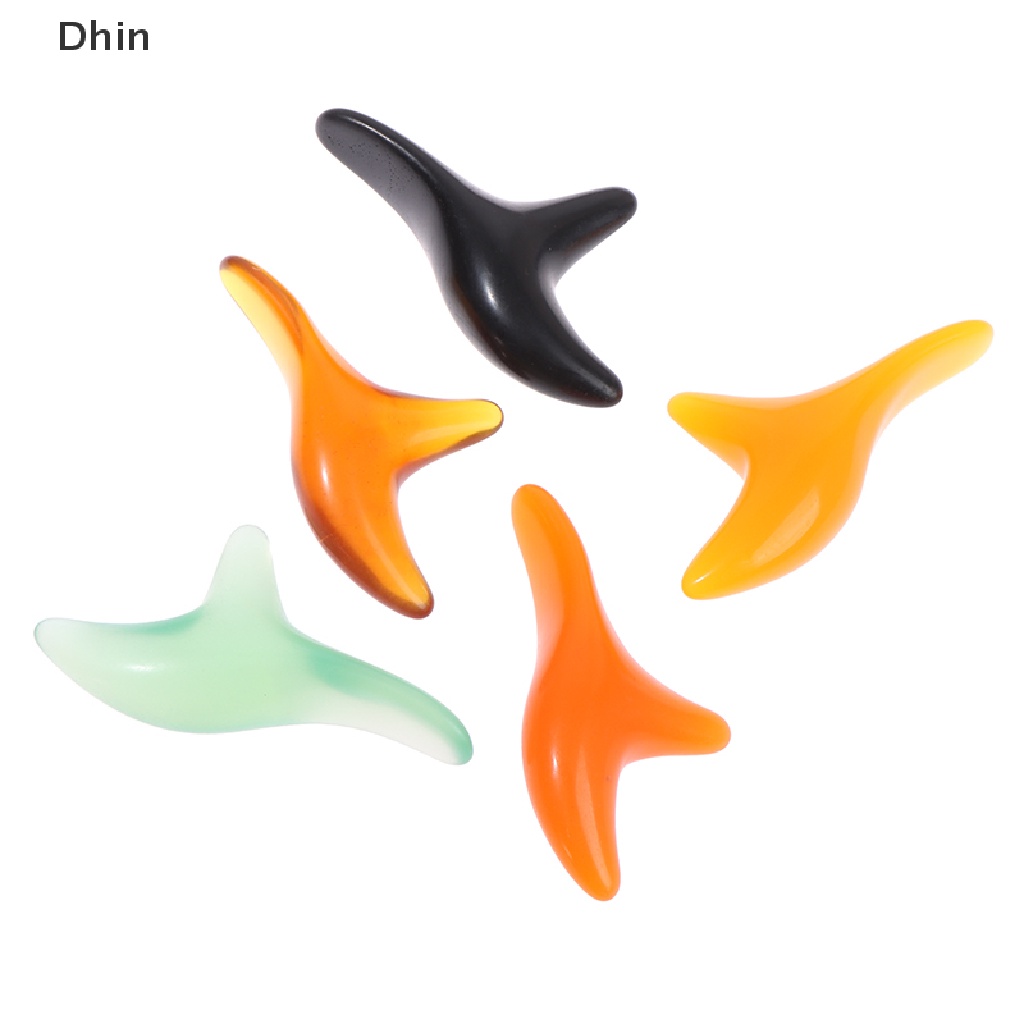 Dụng Cụ Châm Cứu Mát Xa Chân Bằng Nhựa Resin Màu Hổ Phách Hình Tam Giác