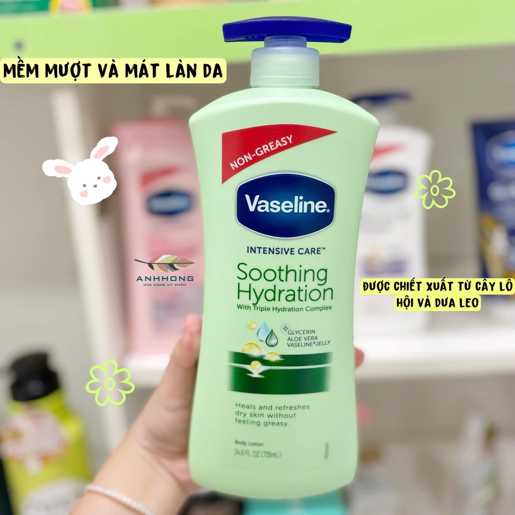 Dưỡng Thể Trắng Da Toàn Thân Vaseline Mỹ Giúp Da Sáng, Mịn Màng