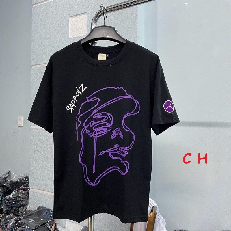 Áo thun ,Áo phông hè form rộng tay lỡ Sad boiz 5D cổ tròn chất cotton su mềm nam nữ mặc đôi nhóm unisex freesize giá rẻ