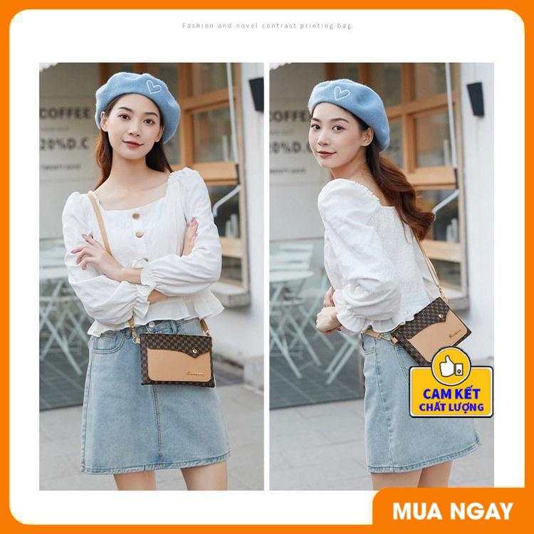 Túi đeo chéo nữ mini đẹp kiêm ví cầm tay đựng điện thoại, đồ dùng cá nhân có dây đeo tùy chỉnh thời trang cá tính ST927