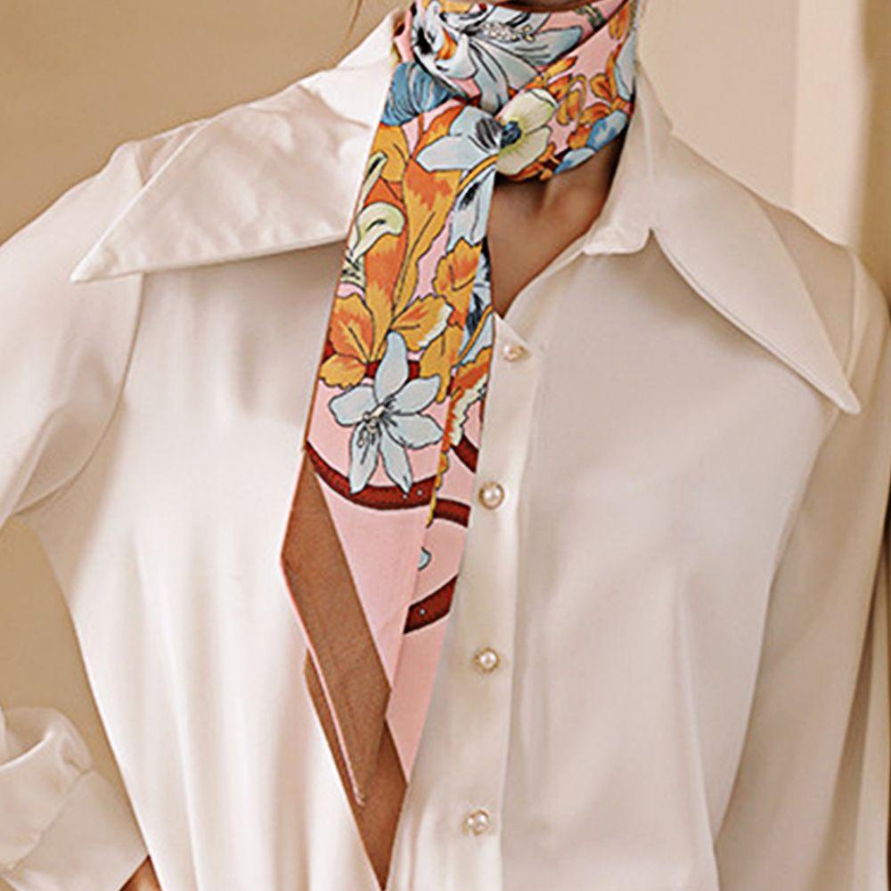 1 Băng Đô Cài Tóc Đính Ruy Băng In Hoa Phong Cách Retro