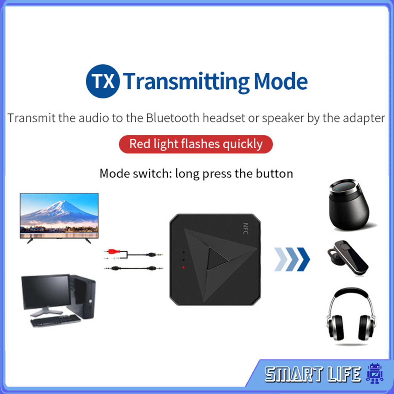 Bộ Thu Phát Bluetooth 2 Trong 1 Nfc Cho Gia Đình | BigBuy360 - bigbuy360.vn