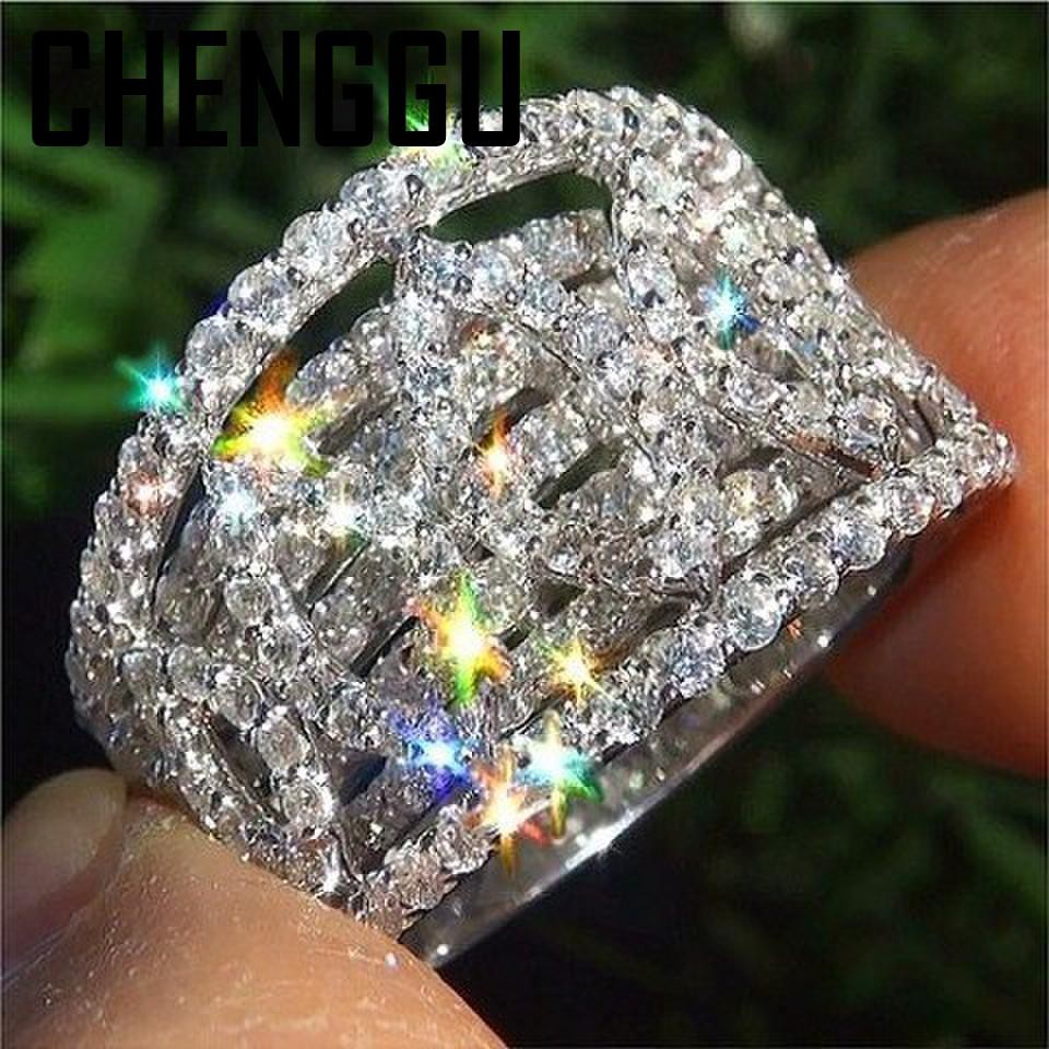 Nhẫn Mạ Bạc 925 Đính Đá Zircon Aaa Thời Trang Cho Nữ