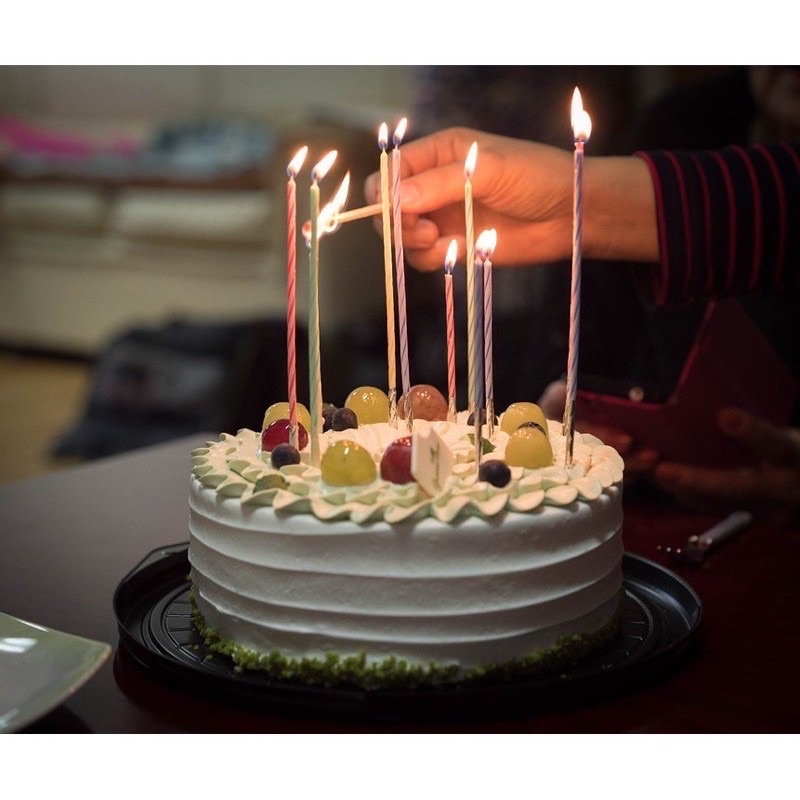 Nến tăm sinh nhật dài 12cm (1 vỉ 12 que)