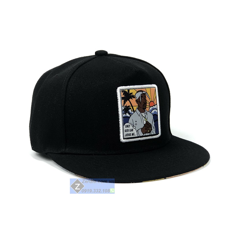 Nón Snapback hiphop nam nữ màu đen phong cách thời trang cá tính