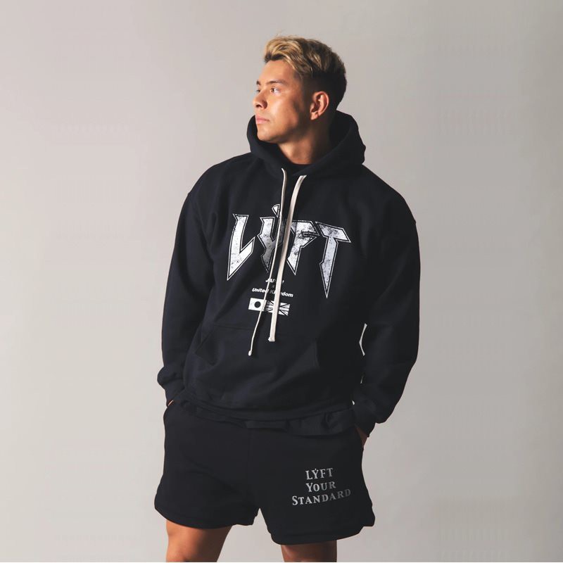 Áo Hoodie Nam Tập Gym LYFT Chất Nỉ Thun Cotton Co Dãn 4 Chiều