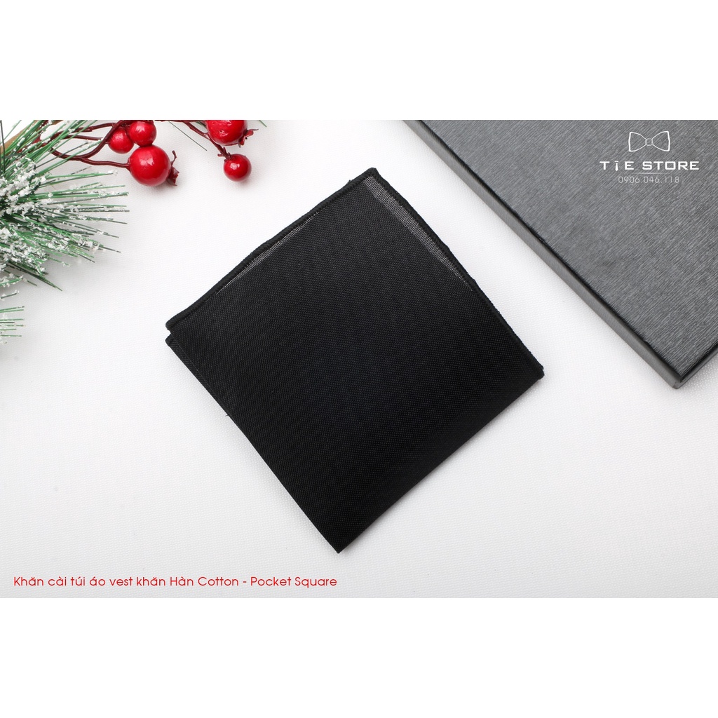 Khăn Cài Túi Áo Vest - Pocket Square, phụ kiện lịch lãm, nhiều mẫu trơn màu