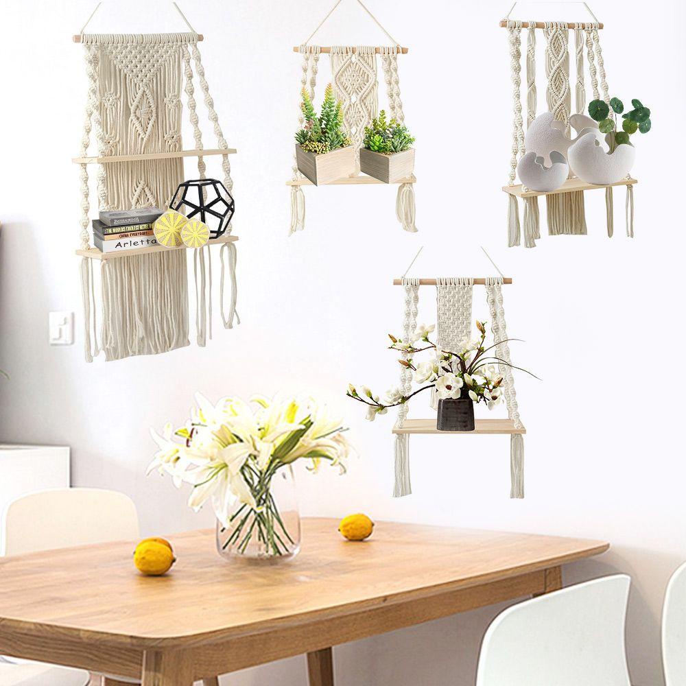 Thảm Treo Tường Trang Trí Phối Tua Rua Phong Cách Boho Độc Đáo