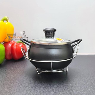 [Tặng ĐẾ] Nồi Cơm Niêu mẫu MỚI SIÊU ĐẸP làm từ HỢP KIM NHÔM VÂN ĐÁ CHỐNG DÍNH NẮP KIẾNG SANG TRỌNG - Tặng ĐẾ INOX