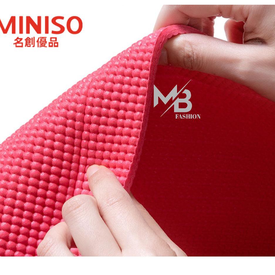 Thảm Tập Yoga 6rd Mb - Miniso Bằng Cao Su Mềm Chống Trượt Dày 3mm 6mm